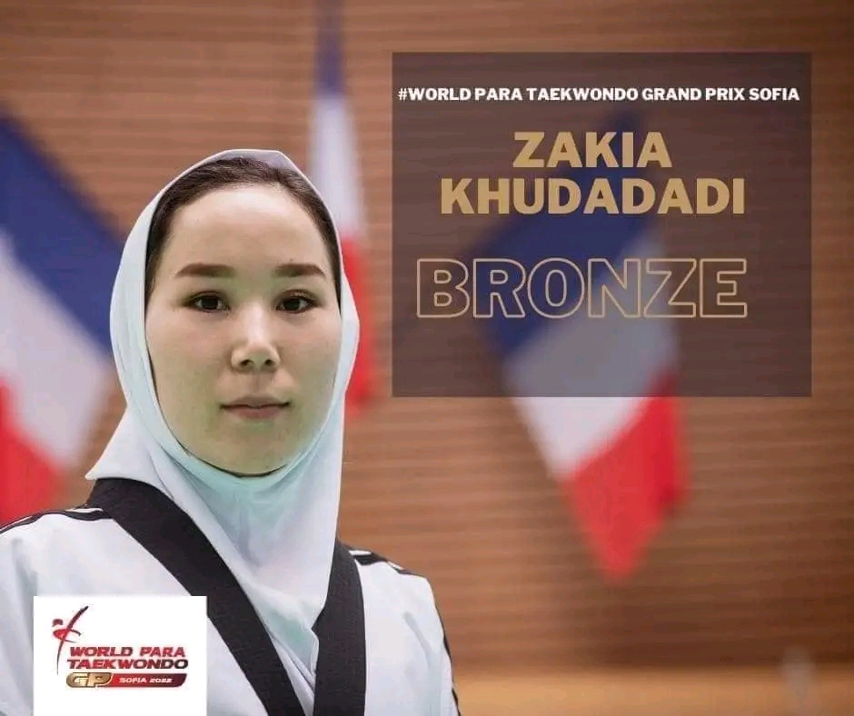 Zakia Khodadadi, a disabled athlete from Afghanistan, won a bronze medal in world Para-Taekwondo