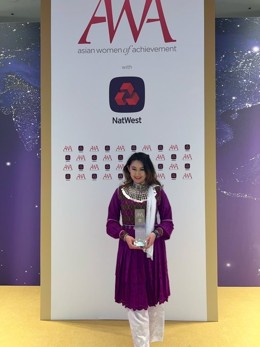 Afghan woman winner of the 2022 Asian Woman of the Year award