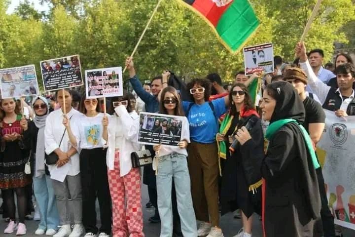 March of Afghan women against the Taliban in Paris