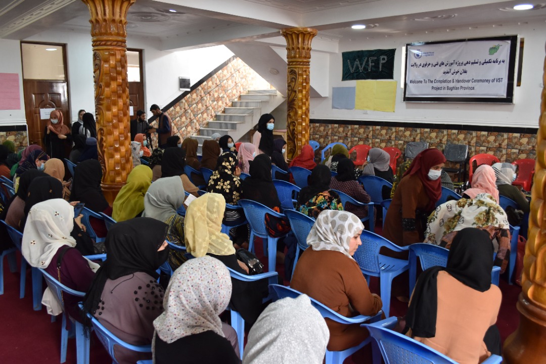 Graduation of 500 women and men from a six-month training course in sewing and automotive technology in Baghlan