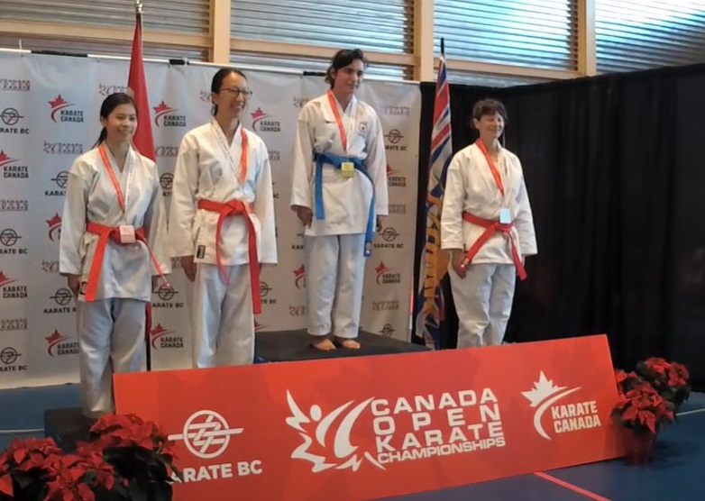 First Place in Karate in Canada by a girl from Afghanistan