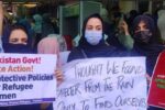گردهمایی اعتراضی زنان وکلای مدافع افغان در پاکستان