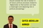عبدالله احمدی:نړیواله ټولنه دې د افغان ښځو د ملاتړ لپاره جدی اقدام وکړی