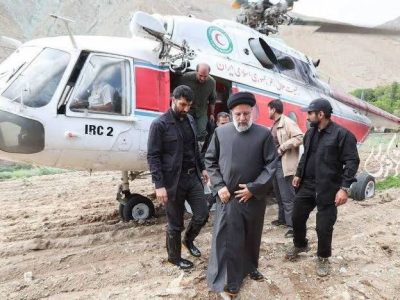 چرخبال رئیس جمهور ایران سقوط کرد