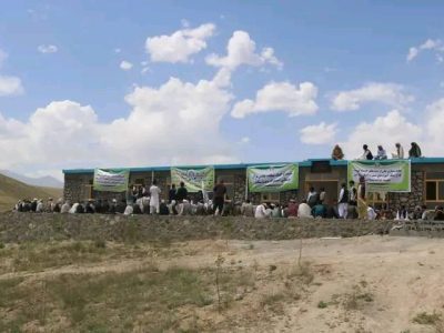 ساخت یک مکتب از سوی باشنده‌گان یک روستا در غزنی