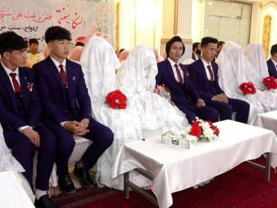 ۶۰ زوج در غرب شهر کابل به زنده‌گی مشترک قدم گذاشتند
